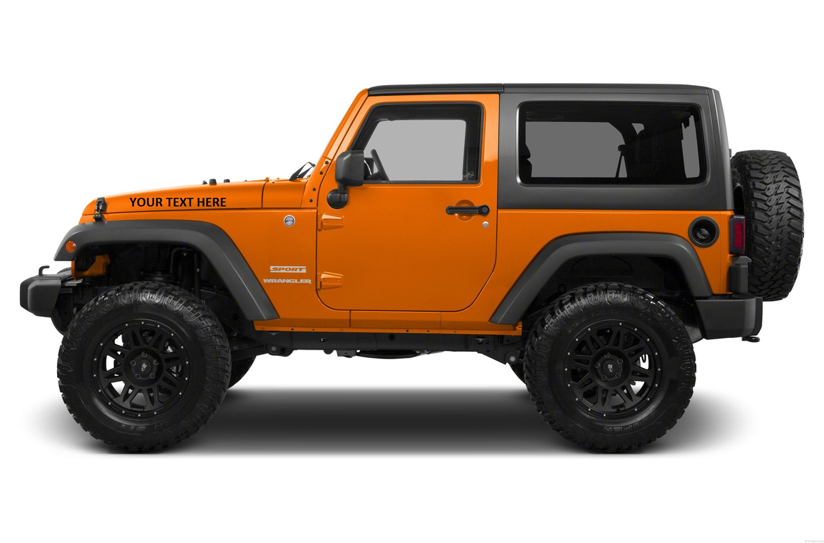 CUSTOM JEEP HOOD VINYL DECAL STICKER SET OF 2