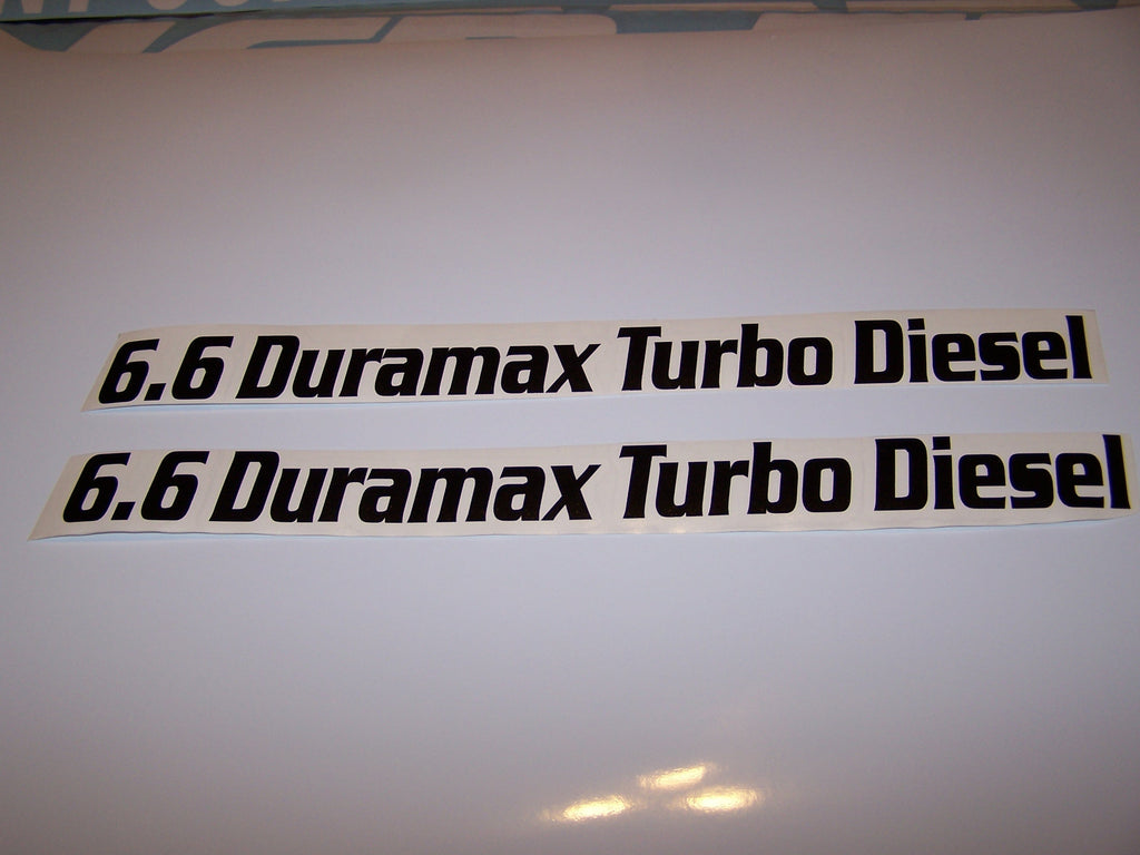 6.6 DURAMAX TURBO DIESEL VINYL DECAL SET OF 2 CHOOSE COLOR