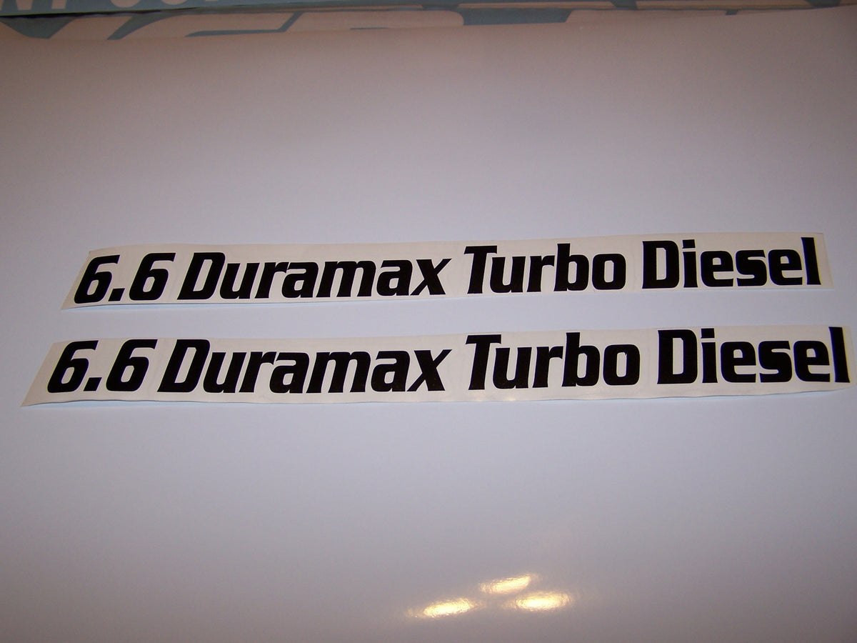 6.6 DURAMAX TURBO DIESEL VINYL DECAL SET OF 2 CHOOSE COLOR