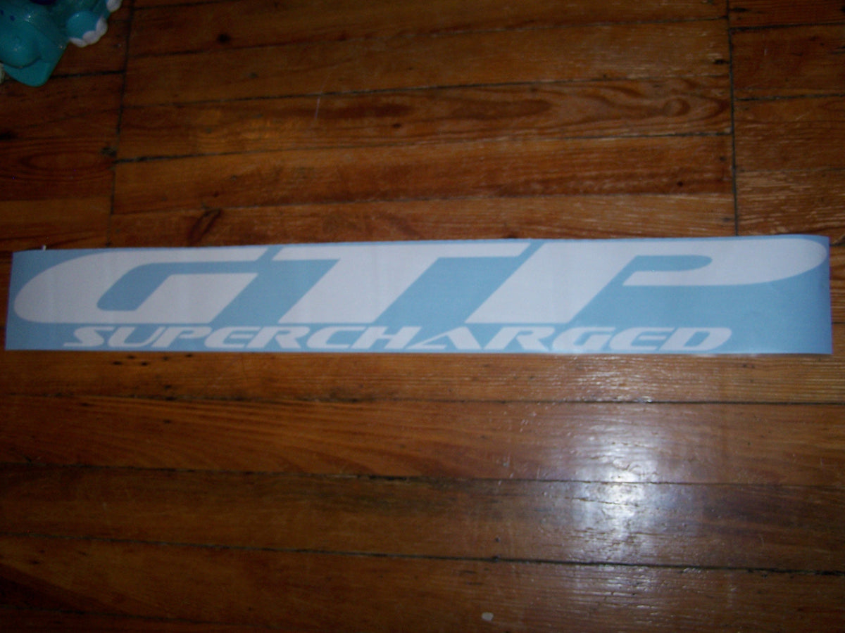 GRAND PRIX GTP SUPERCHARGED WINDSHIELD / WINDOW VINYL STICKER DECAL BANNER