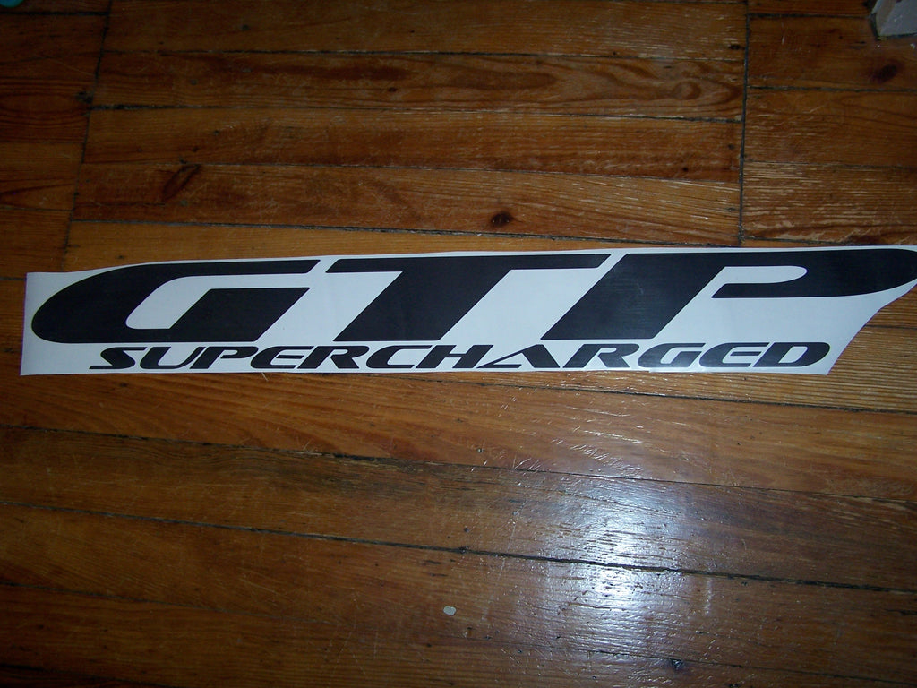 GRAND PRIX GTP SUPERCHARGED WINDSHIELD / WINDOW VINYL STICKER DECAL BANNER