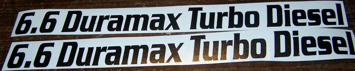 6.6 DURAMAX TURBO DIESEL VINYL DECAL SET OF 2 CHOOSE COLOR