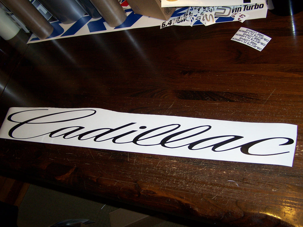CADILLAC WINDSHIELD / WINDOW OR MULTI PURPOSE DECAL BANNER VINYL STICKER