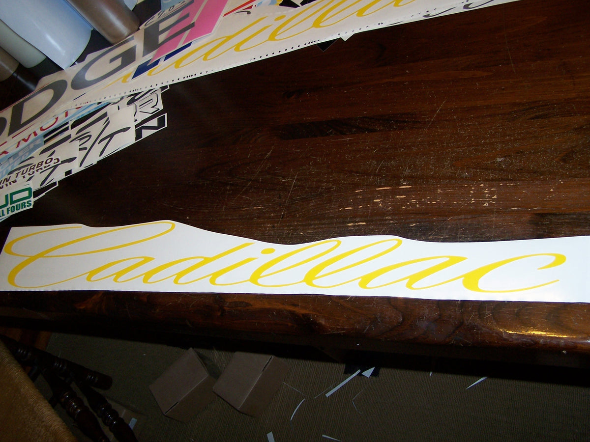 CADILLAC WINDSHIELD / WINDOW OR MULTI PURPOSE DECAL BANNER VINYL STICKER