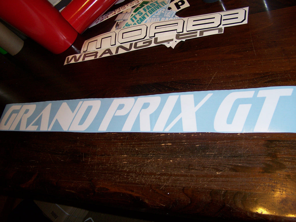 GRAND PRIX GT WINDSHIELD / WINDOW VINYL STICKER DECAL BANNER