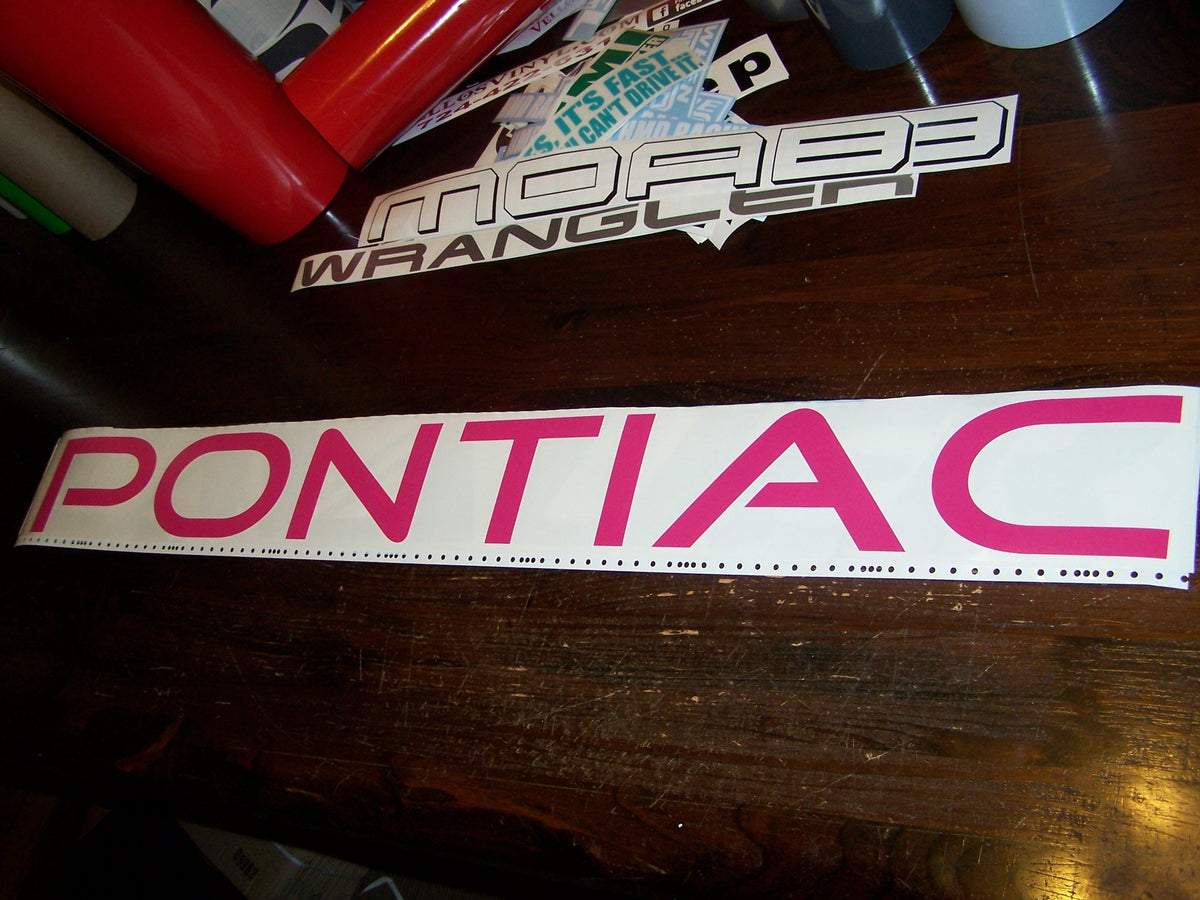 PONTIAC WINDSHIELD VINYL DECAL BANNER WINDOW CHOOSE COLOR & SIZE