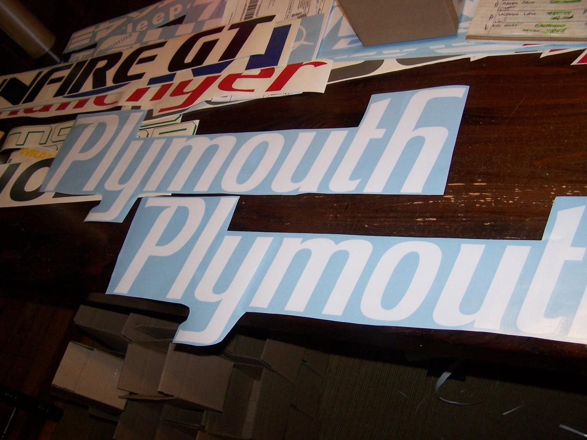 PLYMOUTH QUARTER PANEL DECALS SUPERBIRD SET