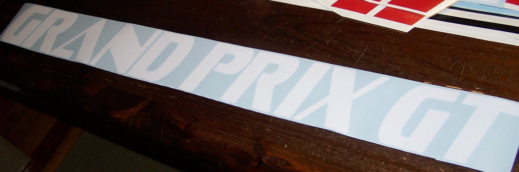 GRAND PRIX GT WINDSHIELD / WINDOW VINYL STICKER DECAL BANNER