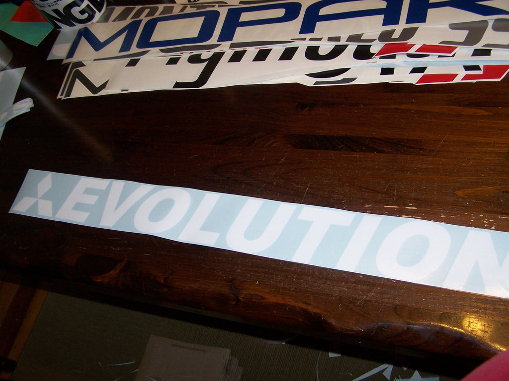 EVOLUTION WINDSHIELD WINDOW VINYL DECAL STICKER BANNER