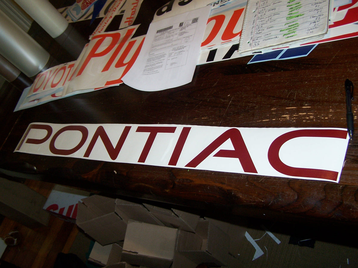 PONTIAC WINDSHIELD VINYL DECAL BANNER WINDOW CHOOSE COLOR & SIZE