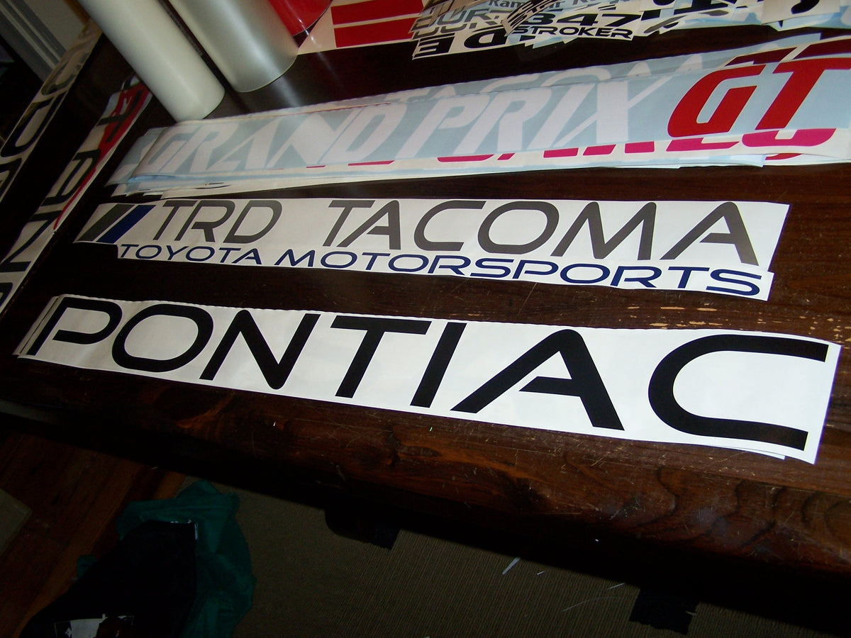 PONTIAC WINDSHIELD VINYL DECAL BANNER WINDOW CHOOSE COLOR & SIZE