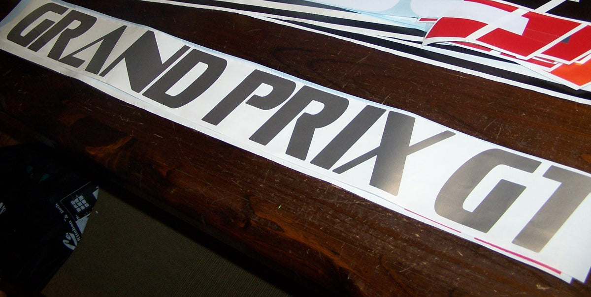 GRAND PRIX GT WINDSHIELD / WINDOW VINYL STICKER DECAL BANNER