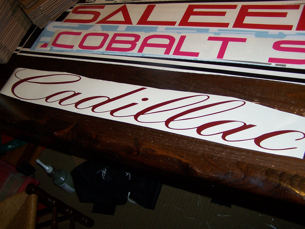 CADILLAC WINDSHIELD / WINDOW OR MULTI PURPOSE DECAL BANNER VINYL STICKER