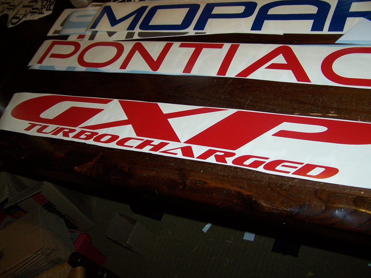 PONTIAC GXP TURBOCHARGED WINDSHIELD / WINDOW VINYL STICKER DECAL BANNER
