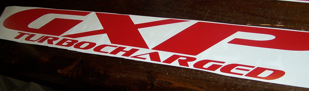 PONTIAC GXP TURBOCHARGED WINDSHIELD / WINDOW VINYL STICKER DECAL BANNER