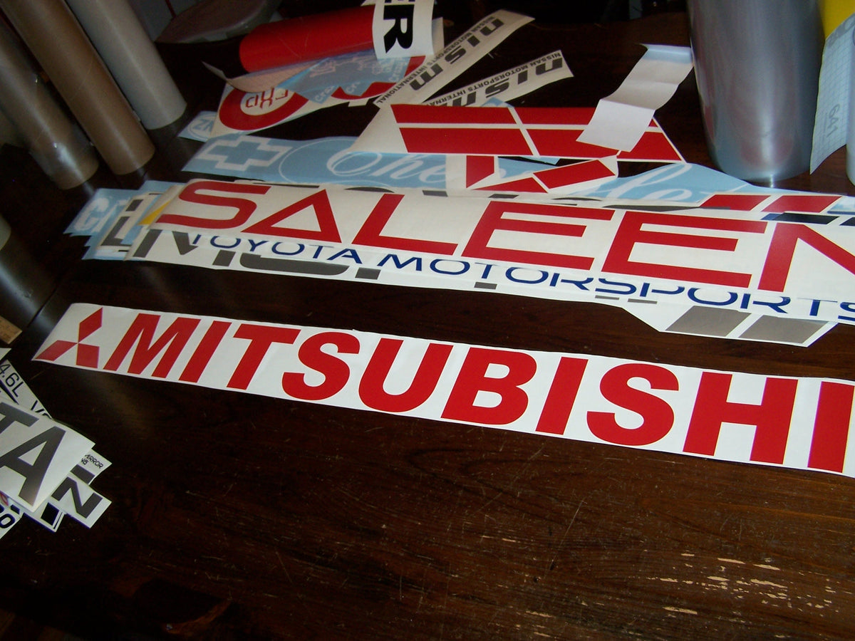 MITSUBISHI WINDSHIELD VINYL DECAL STICKER BANNER CHOOSE SIZE & COLOR