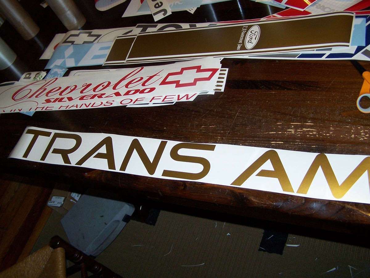 PONTIAC TRANS AM WINDSHIELD / WINDOW VINYL STICKER DECAL BANNER