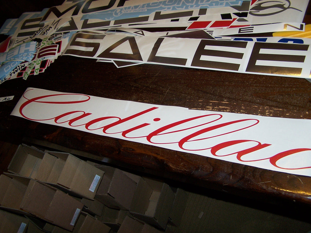 CADILLAC WINDSHIELD / WINDOW OR MULTI PURPOSE DECAL BANNER VINYL STICKER