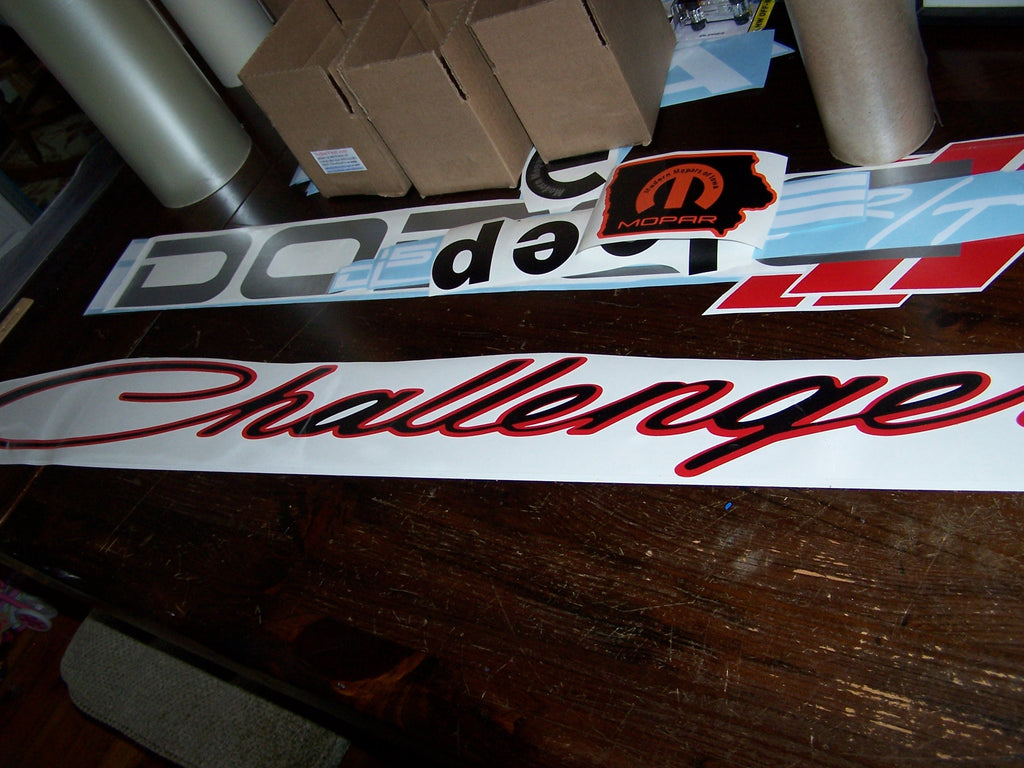 CHALLENGER WINDSHIELD DECAL BANNER CHOOSE SIZE & COLOR/COLORS