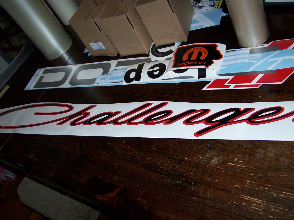 CHALLENGER WINDSHIELD DECAL BANNER CHOOSE SIZE & COLOR/COLORS