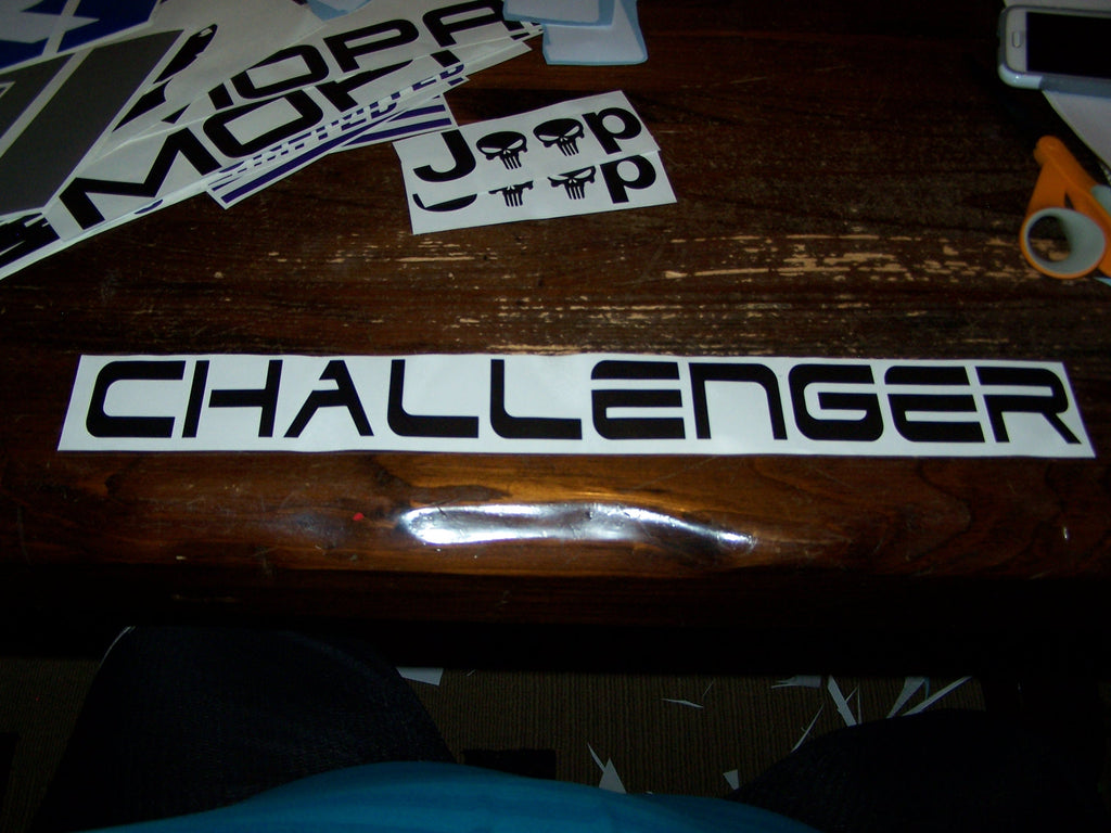 CHALLENGER WINDSHIELD DECAL BANNER CHOOSE SIZE AND COLOR
