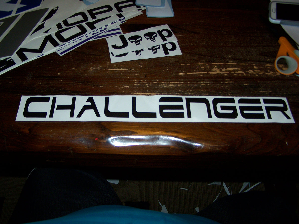 CHALLENGER WINDSHIELD DECAL BANNER CHOOSE SIZE AND COLOR