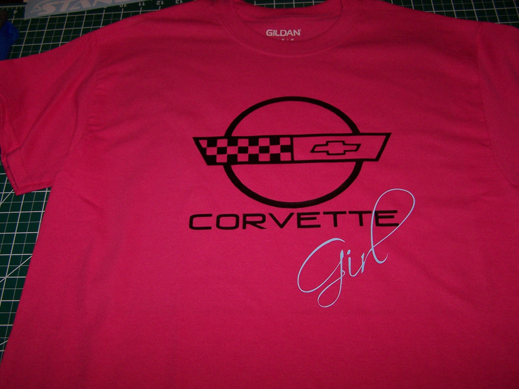 CORVETTE GIRL C4 LOGO T-SHIRT 91-96