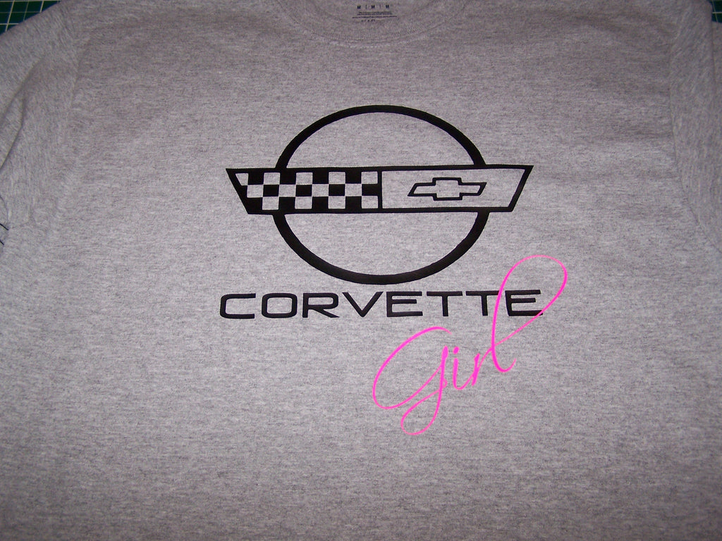 CORVETTE GIRL C4  LOGO T-SHIRT 84-90