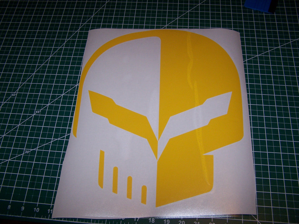 CORVETTE C7 RACING "JAKE" SKULL VINYL DECAL STICKER