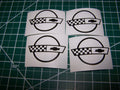 CORVETTE C4 LOGO WHEEL CENTER CAP DECAL SET OF 4 1984-1996