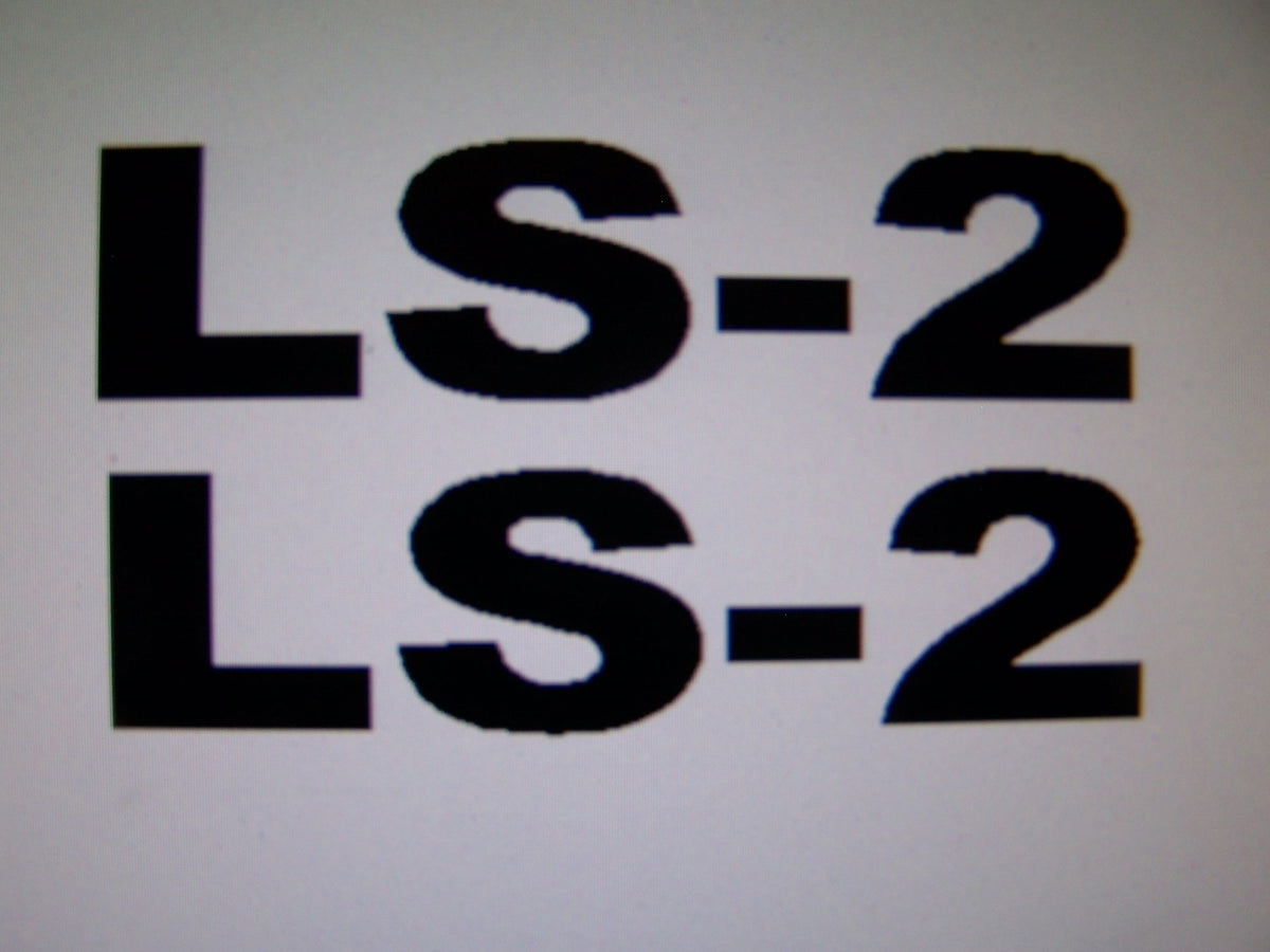 LS-2 DECAL HOOD FENDER VALVE COVER VINYL STICKER