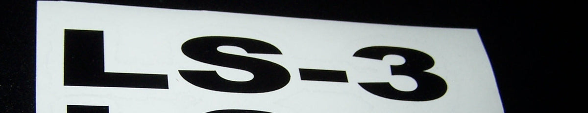 LS-3 DECAL HOOD FENDER VALVE COVER VINYL STICKER