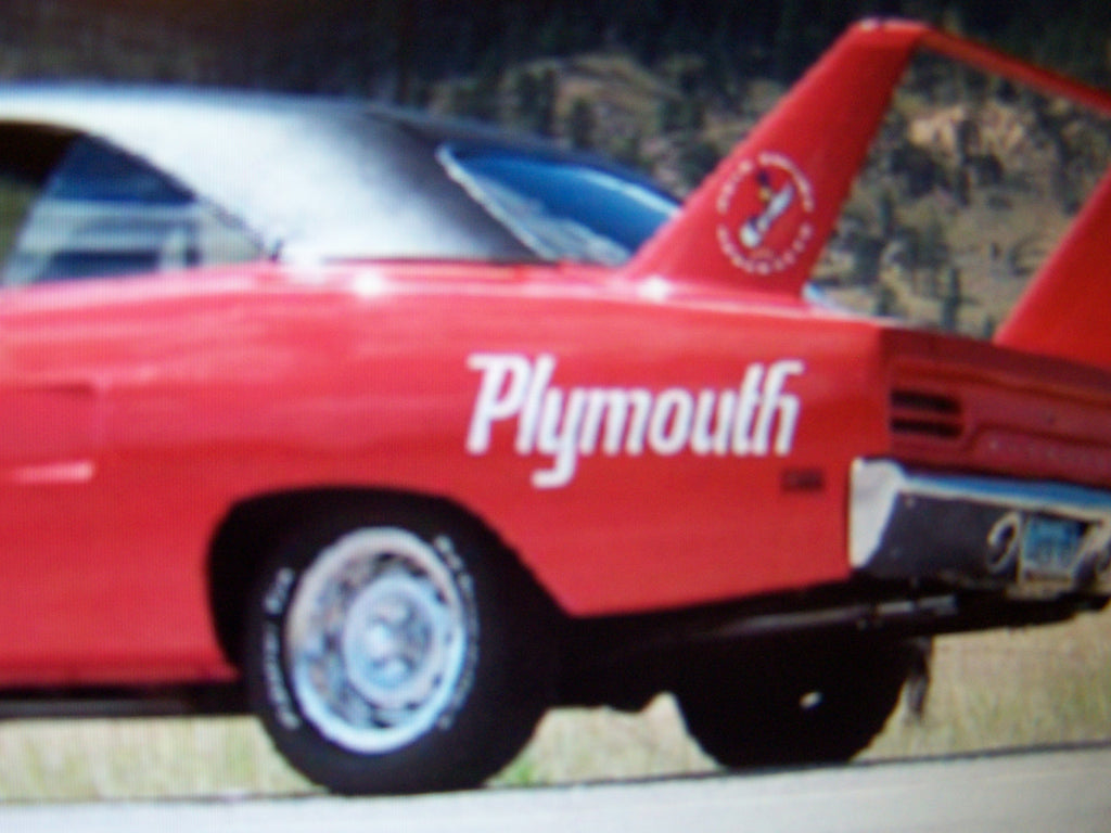 PLYMOUTH QUARTER PANEL DECALS SUPERBIRD SET