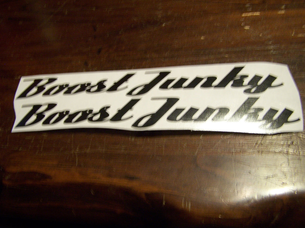 BOOST JUNKIE VINYL STICKER DECAL SET OF 2