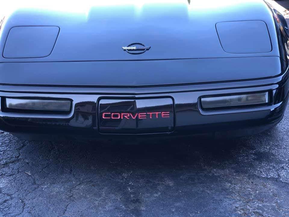 1991-1996 CORVETTE REAR BUMPER AND FRONT LICENSE PLATE LETTERS