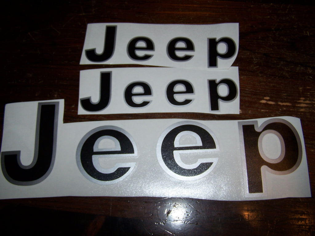 1975-86 JEEP CJ TAILGATE & FENDER VINYL DECAL KIT CJ7 SCRAMBLER
