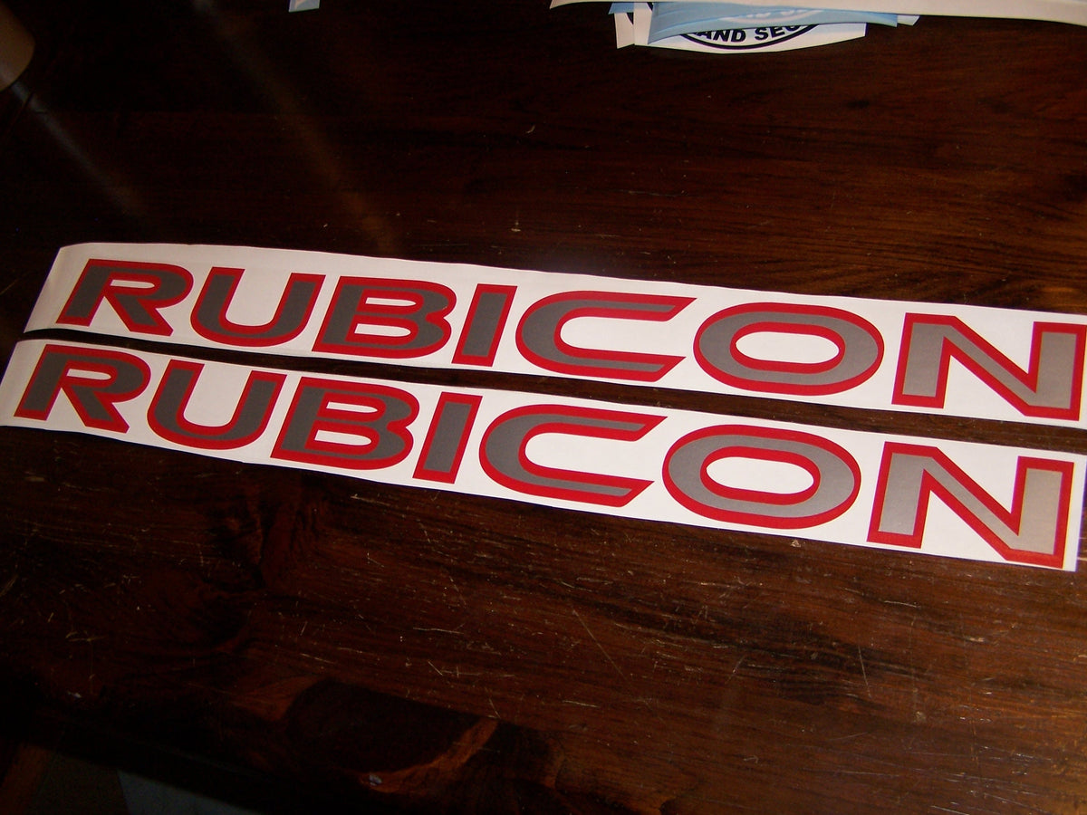 JEEP RUBICON 2 COLOR HOOD VINYL DECAL SET