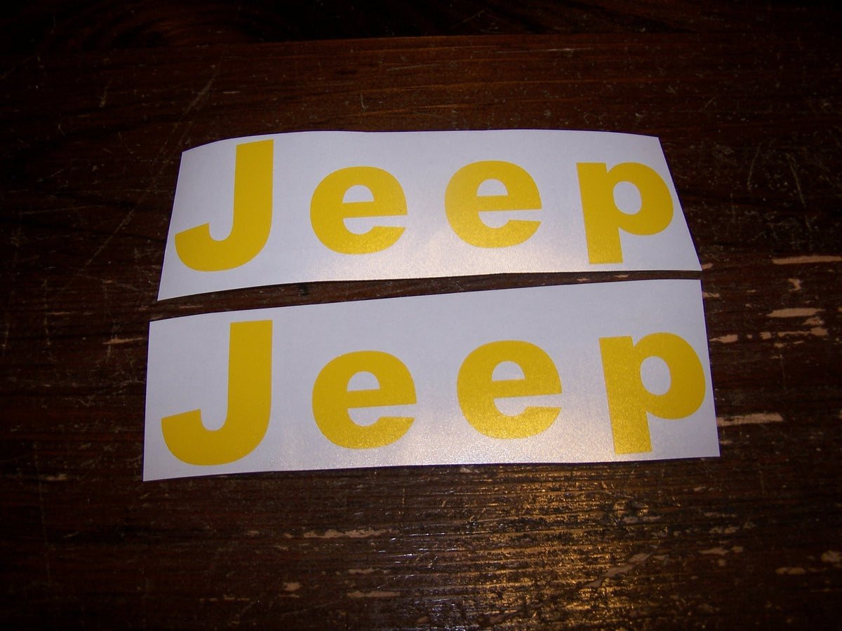 JEEP FENDER DECAL SET OF 2 WRANGLER CJ YJ SCRAMBLER