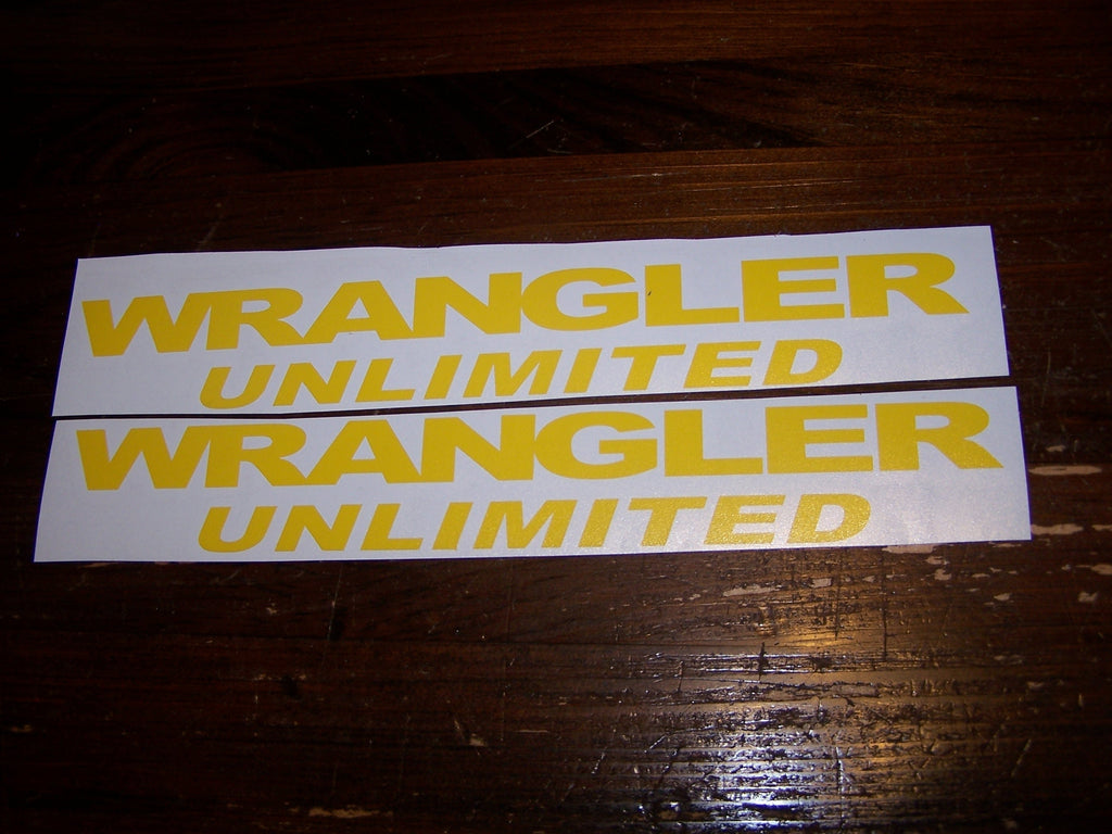 JEEP WRANGLER UNLIMITED FENDER DECALS VINYL STICKER SET OF 2