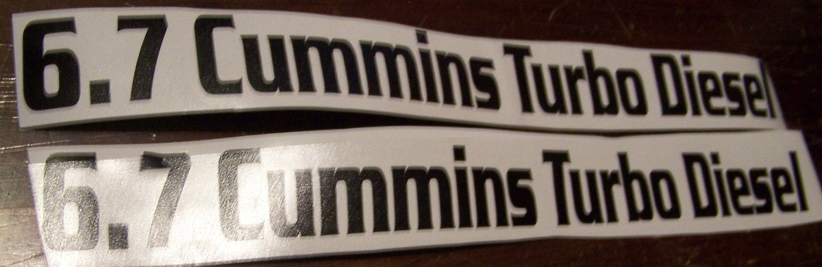 6.7 CUMMINS TURBO DIESEL VINYL STICKER DECAL SET