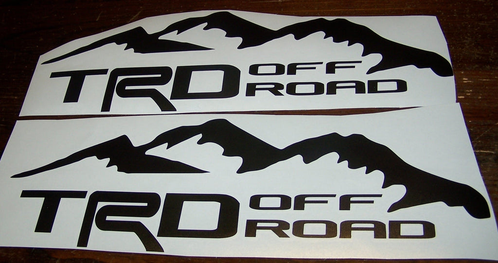 TRD OFF ROAD BEDSIDE / WINDOW STICKER VINYL DECAL SET OF 2