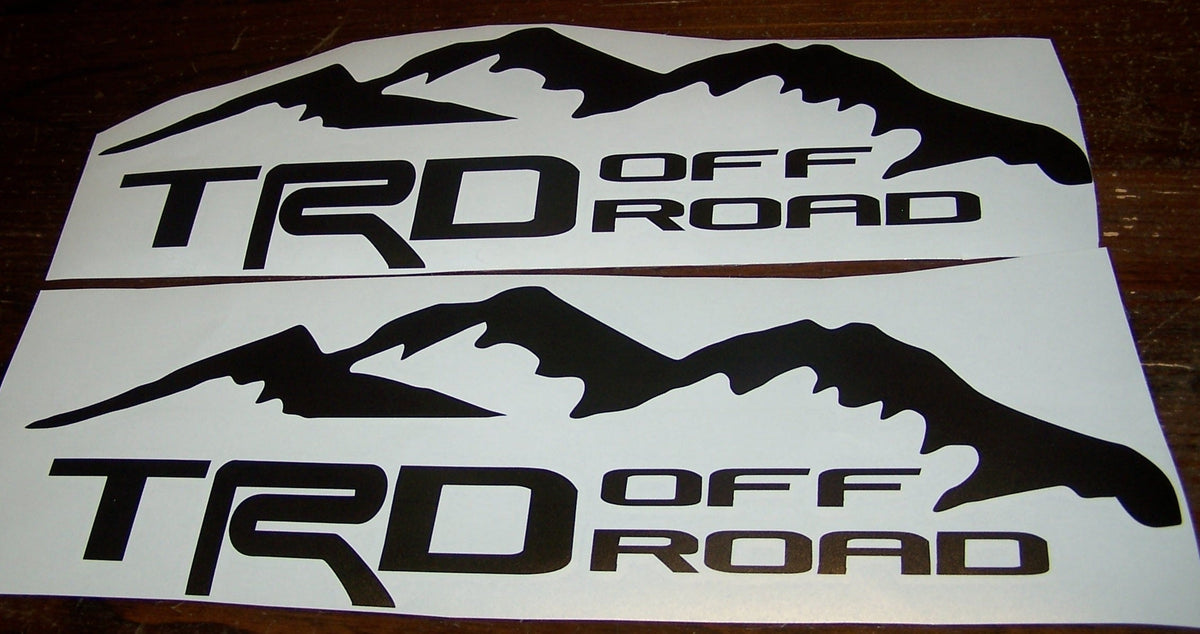 TRD OFF ROAD BEDSIDE / WINDOW STICKER VINYL DECAL SET OF 2