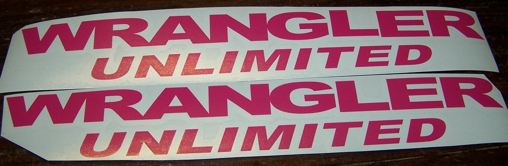 JEEP WRANGLER UNLIMITED FENDER DECALS VINYL STICKER SET OF 2