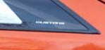 FOXBODY MUSTANG 1987-1993 QUARTER WINDOW DECAL SET OF 2  CHOOSE hatch or coupe