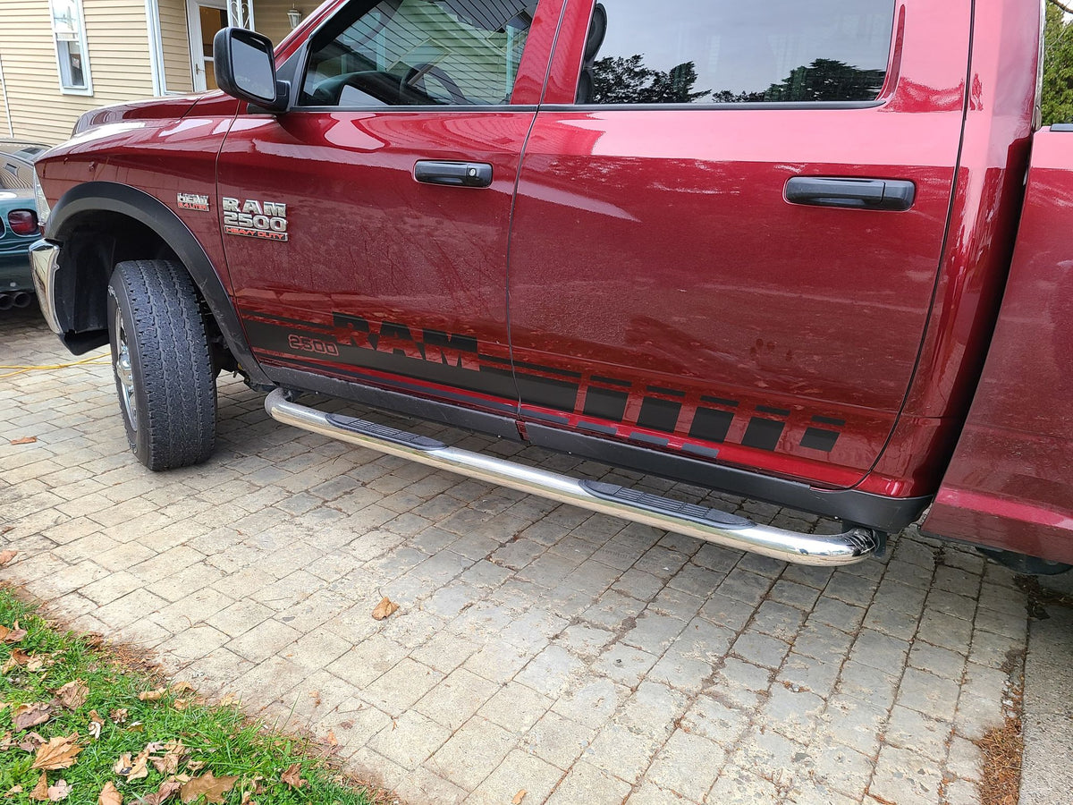 DODGE RAM VINYL ROCKER STRIPE DECAL SET CHOOSE COLOR WITH TEXT