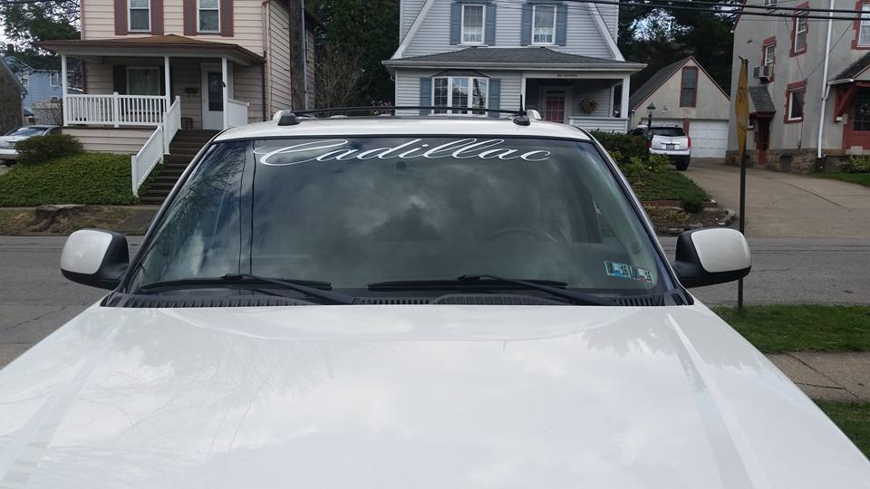 CADILLAC WINDSHIELD / WINDOW OR MULTI PURPOSE DECAL BANNER VINYL STICKER