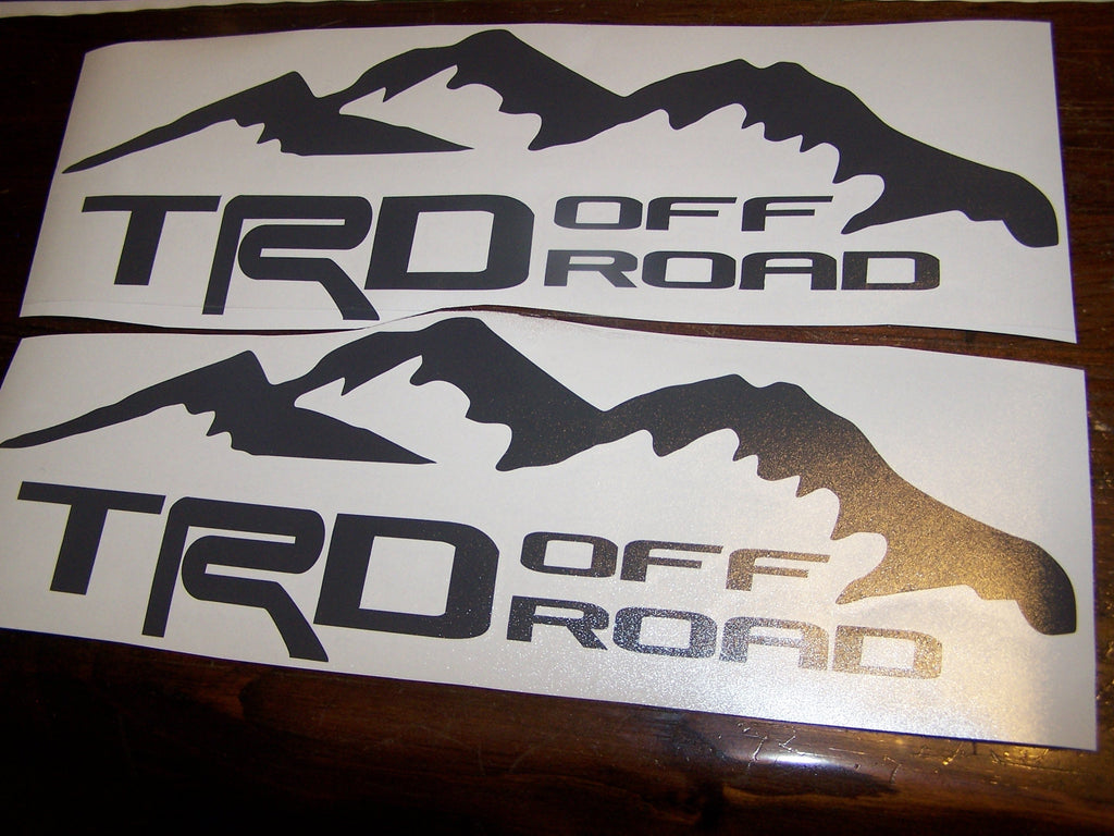 TRD OFF ROAD BEDSIDE / WINDOW STICKER VINYL DECAL SET OF 2