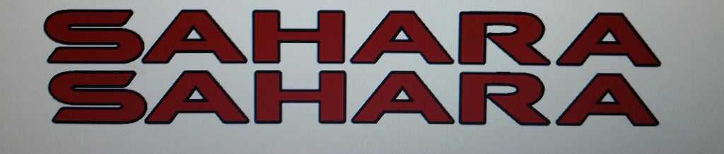JEEP WRANGLER SAHARA HOOD VINYL DECAL SET CHOOSE 2 COLORS