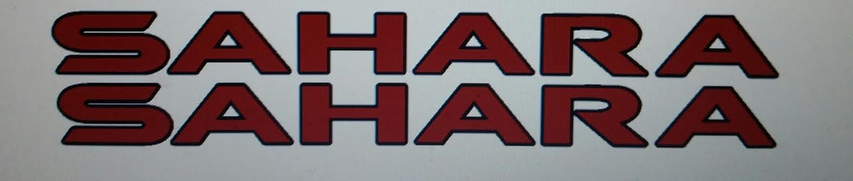 JEEP WRANGLER SAHARA HOOD VINYL DECAL SET CHOOSE 2 COLORS
