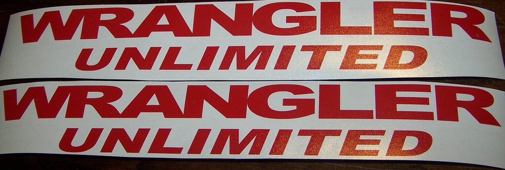 JEEP WRANGLER UNLIMITED FENDER DECALS VINYL STICKER SET OF 2